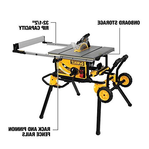 DEWALT DWE7491RS 10-Inch Jobsite Table Saw With 32-1/2-Inch